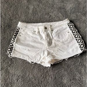 White Denim Shorts